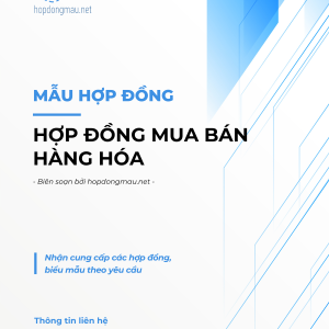 Hợp đồng Mua bán Hàng hóa