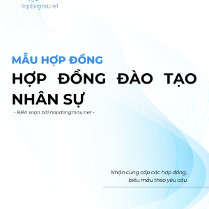 Hợp Đồng Đào Tạo Nhân Sự