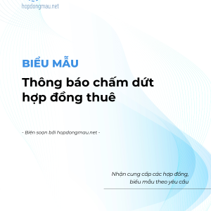 Thông báo chấm dứt hợp đồng thuê