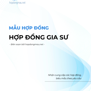 Hợp đồng gia sư