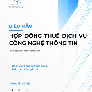 Hợp đồng thuê dịch vụ công nghệ thông tin