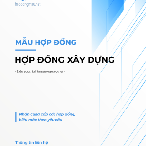 Hợp đồng xây dựng mẫu