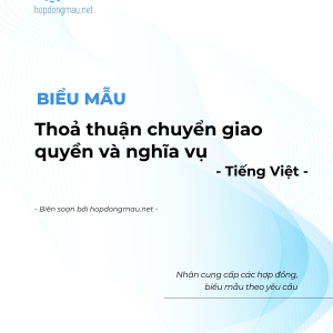 Thoả thuận chuyển giao quyền và nghĩa vụ