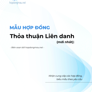 Thỏa thuận liên danh mới nhất (English)