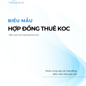 Mẫu hợp đồng thuê KOC