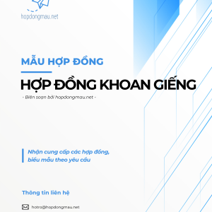 Hợp Đồng Khoan Giếng