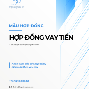 Hợp Đồng Vay Tiền (song ngữ)