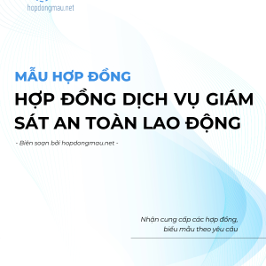 Hợp đồng dịch vụ giám sát an toàn lao động