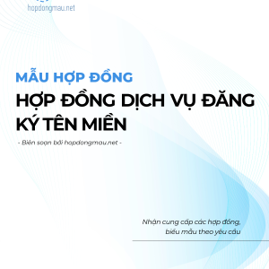 Hợp đồng dịch vụ đăng ký tên miền