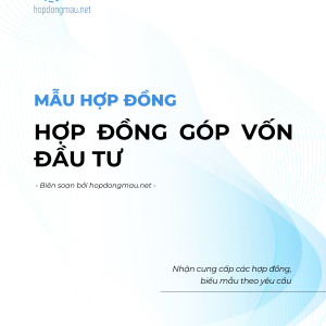 Hợp đồng Góp vốn Đầu tư