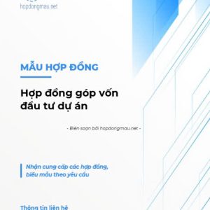 Hợp đồng Hợp tác góp vốn dự án