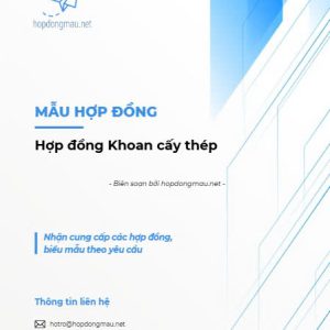 Hợp đồng khoan cấy thép