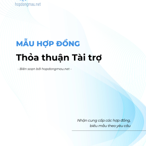 Thỏa thuận tài trợ