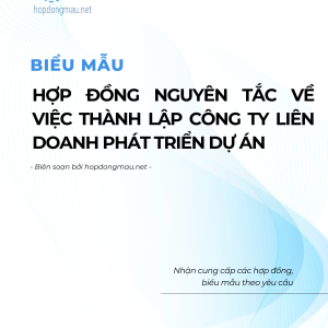 Hợp đồng nguyên tắc về việc thành lập công ty liên doanh Phát triển dự án